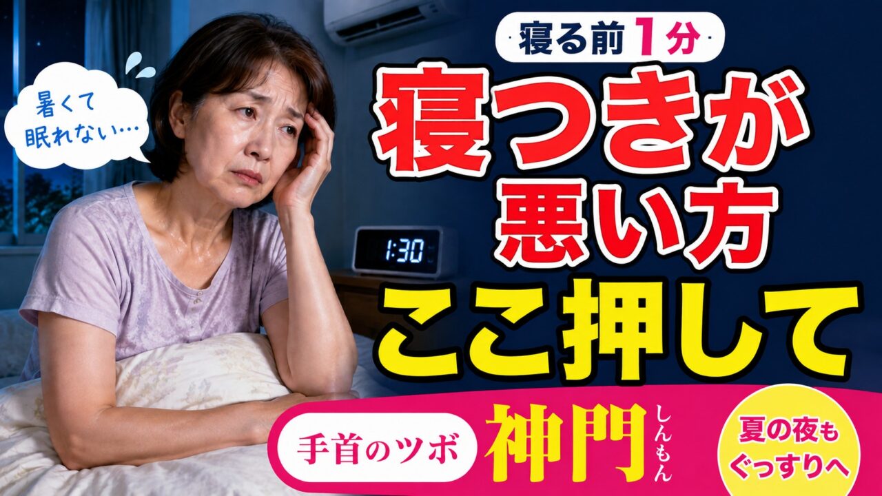 夏の夜、なかなか眠れない方へ｜寝る前に押したい手首のツボ「神門」